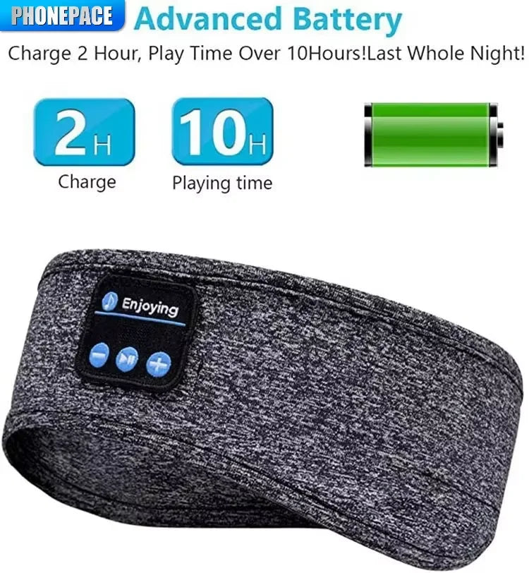 BT Earphones Sports Sleeping Headband Elastic Wireless Headphones Music Eye Mask Wireless Bluetooth Headset Headband