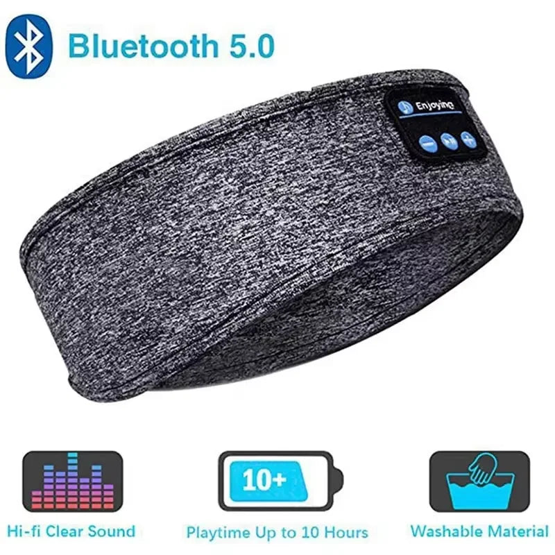 BT Earphones Sports Sleeping Headband Elastic Wireless Headphones Music Eye Mask Wireless Bluetooth Headset Headband